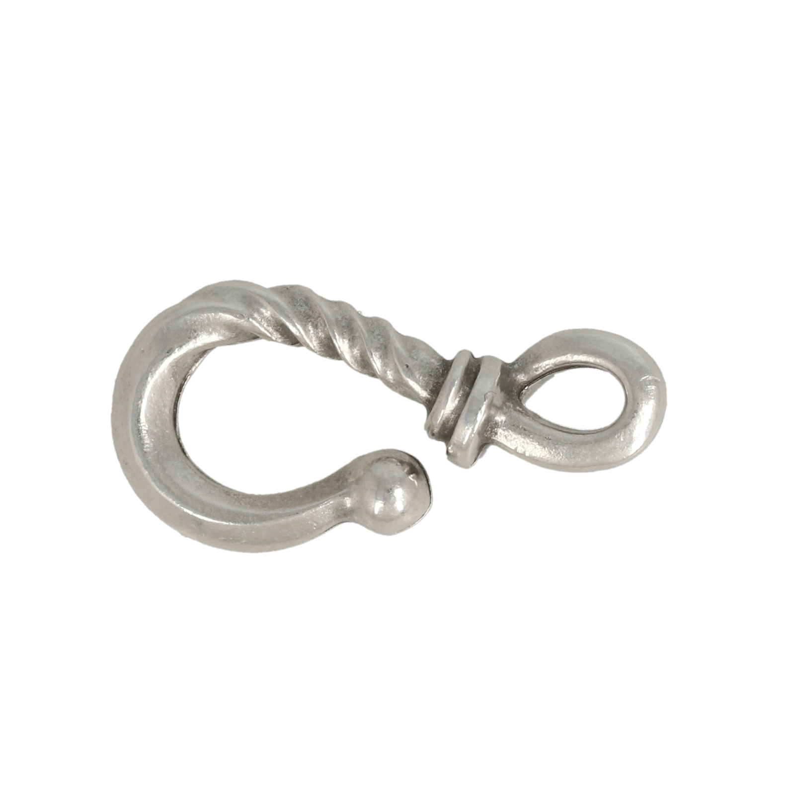 antique silver plated classic hook 25x12mm | 1pc