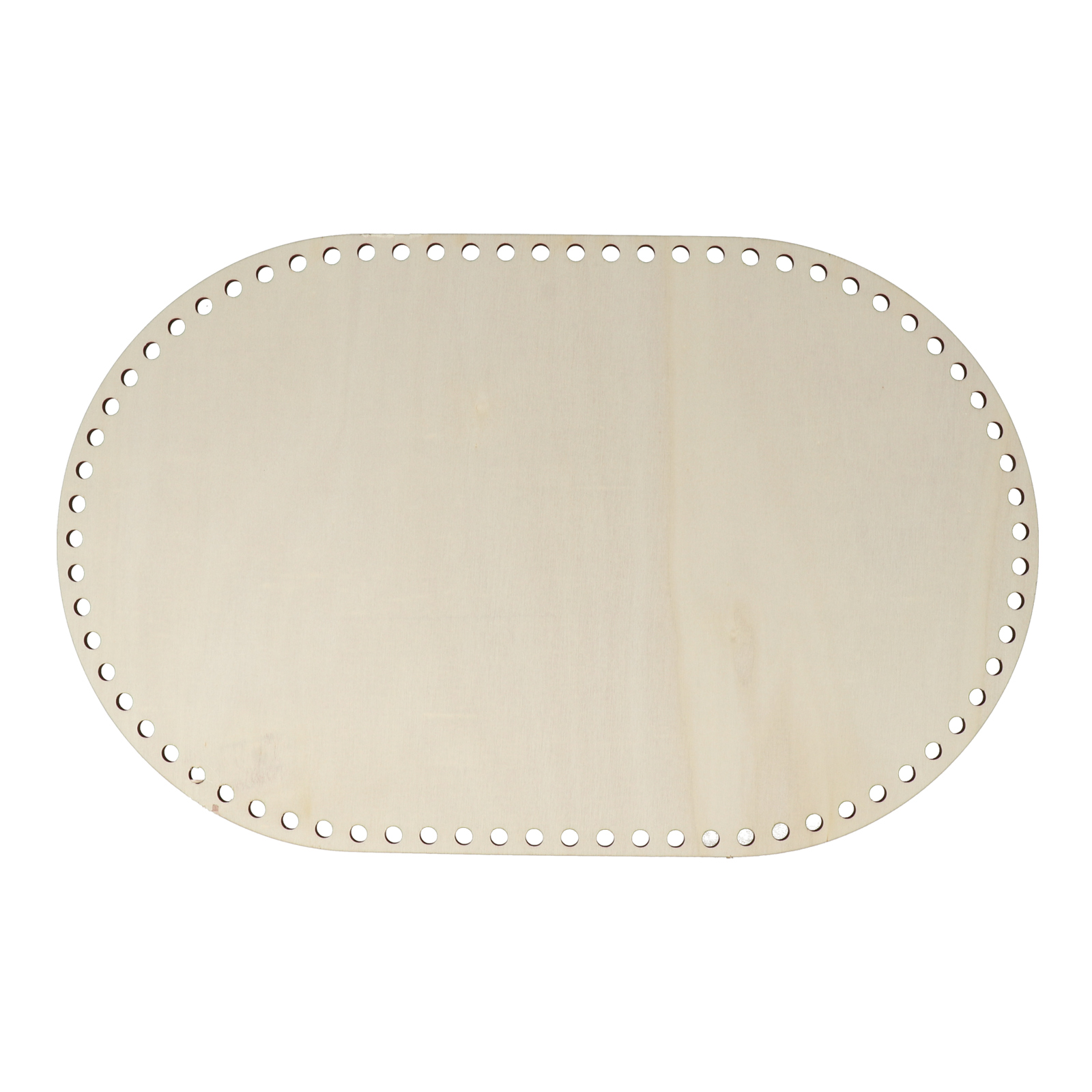 wood bottom bag oval 40x25cm - hole 7mm | 1pc