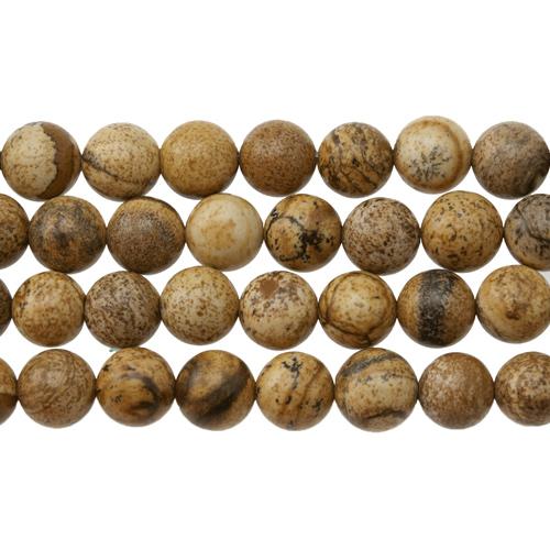 picture jasper smooth round 8mm | 15/16-inch strand
