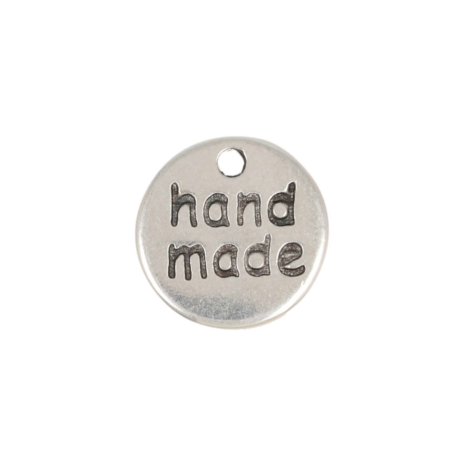 antique silver plated coin tag hand made 11mm | 5pc