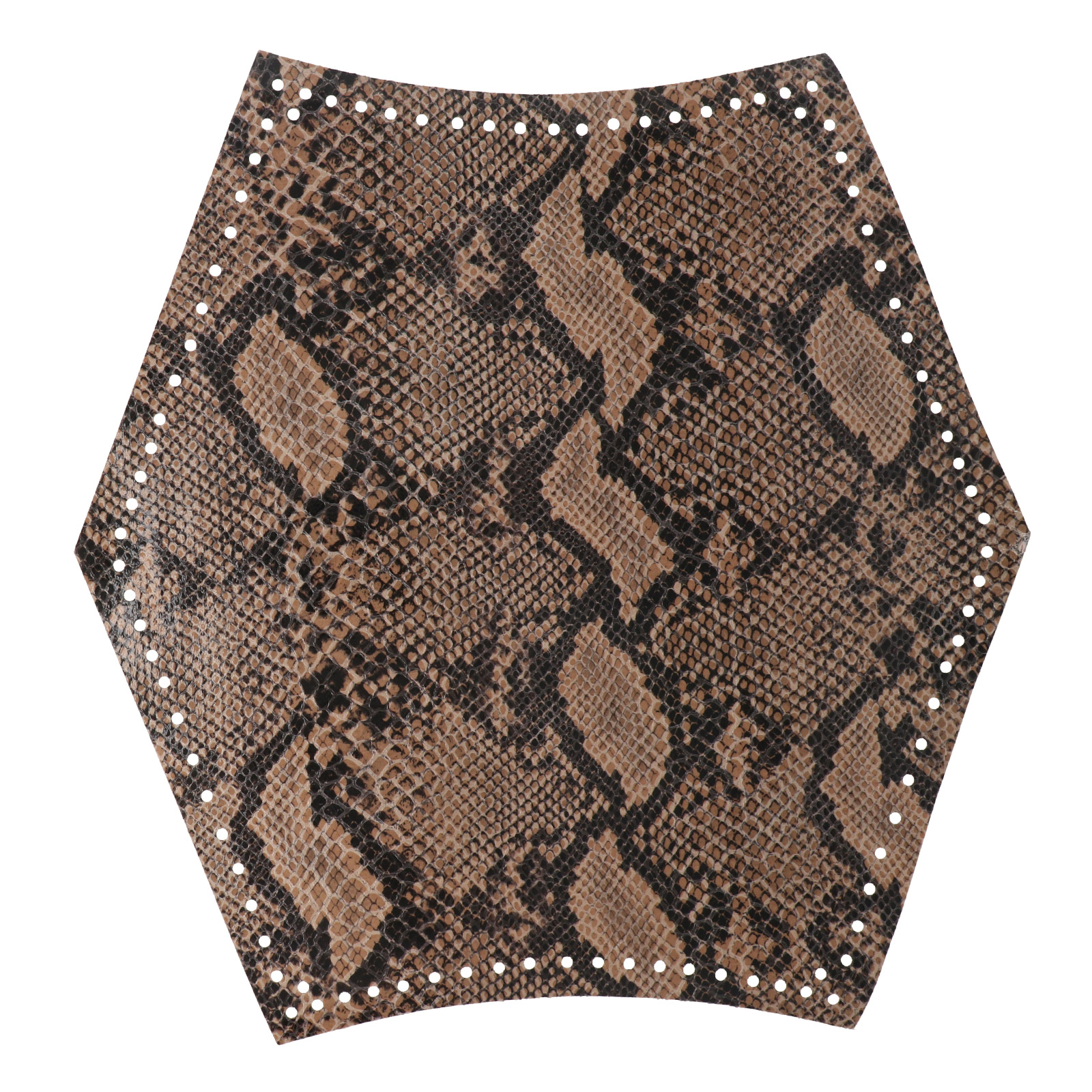 hobo bag set - pu leather python beige - 38x36cm | 1pc