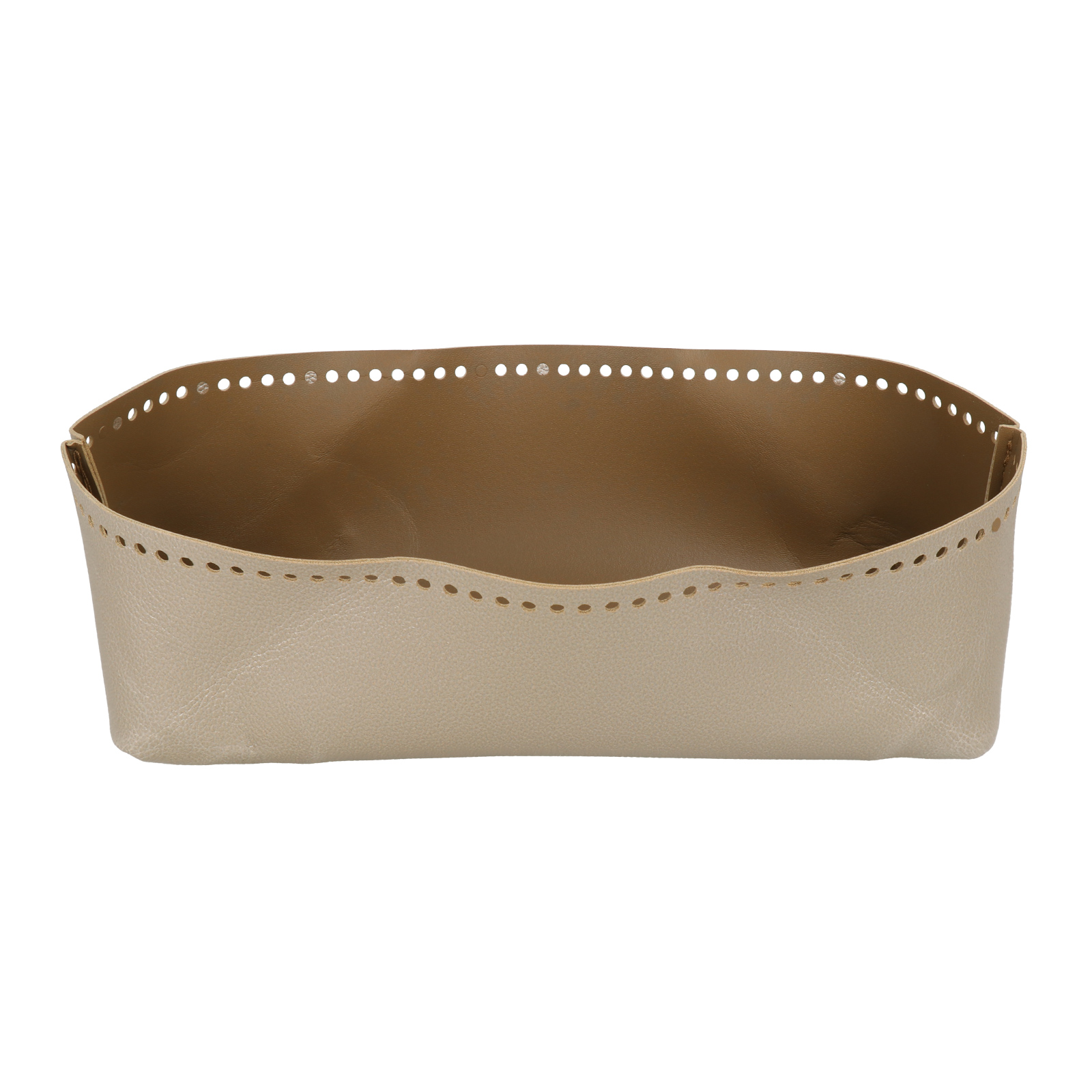 beige pu leather bottom bag rectangle 26x8cm | 1pc