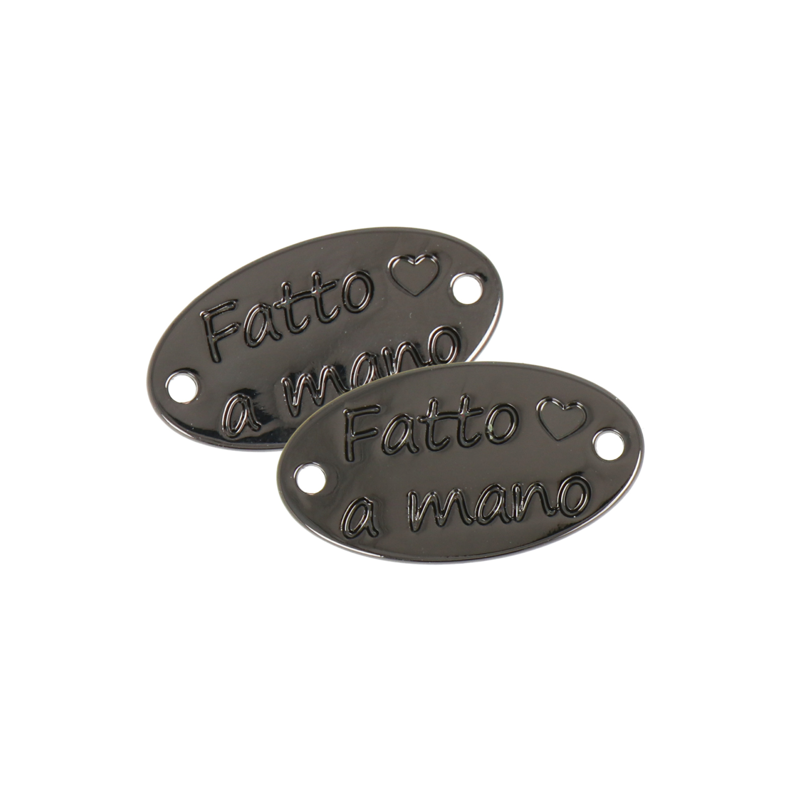 fatto a mano gunmetal 25x13mm | 2st