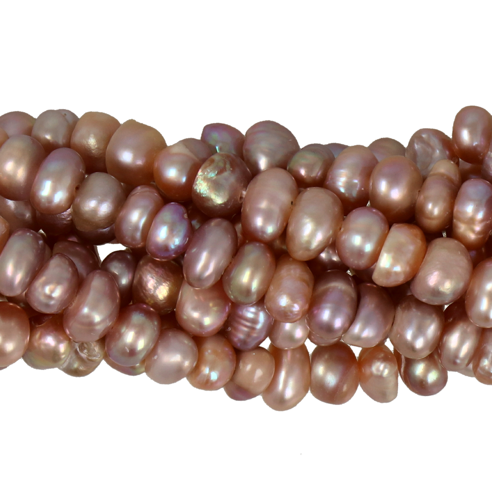 freshwater pearls natural lilac button 5,5-6mm | 13/14-inch strand