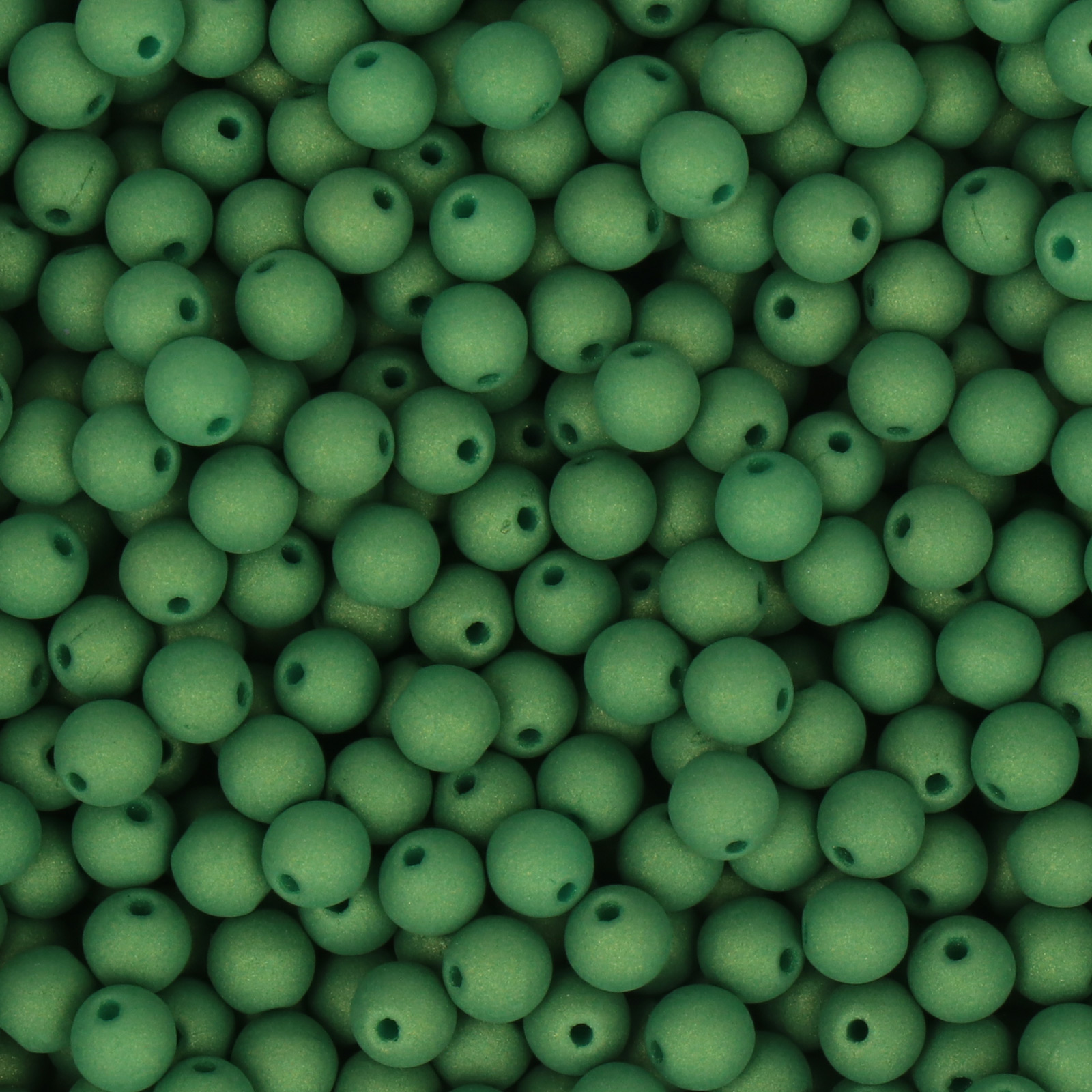 czech glass druk beads - alabaster green garden round 4mm | 100pc