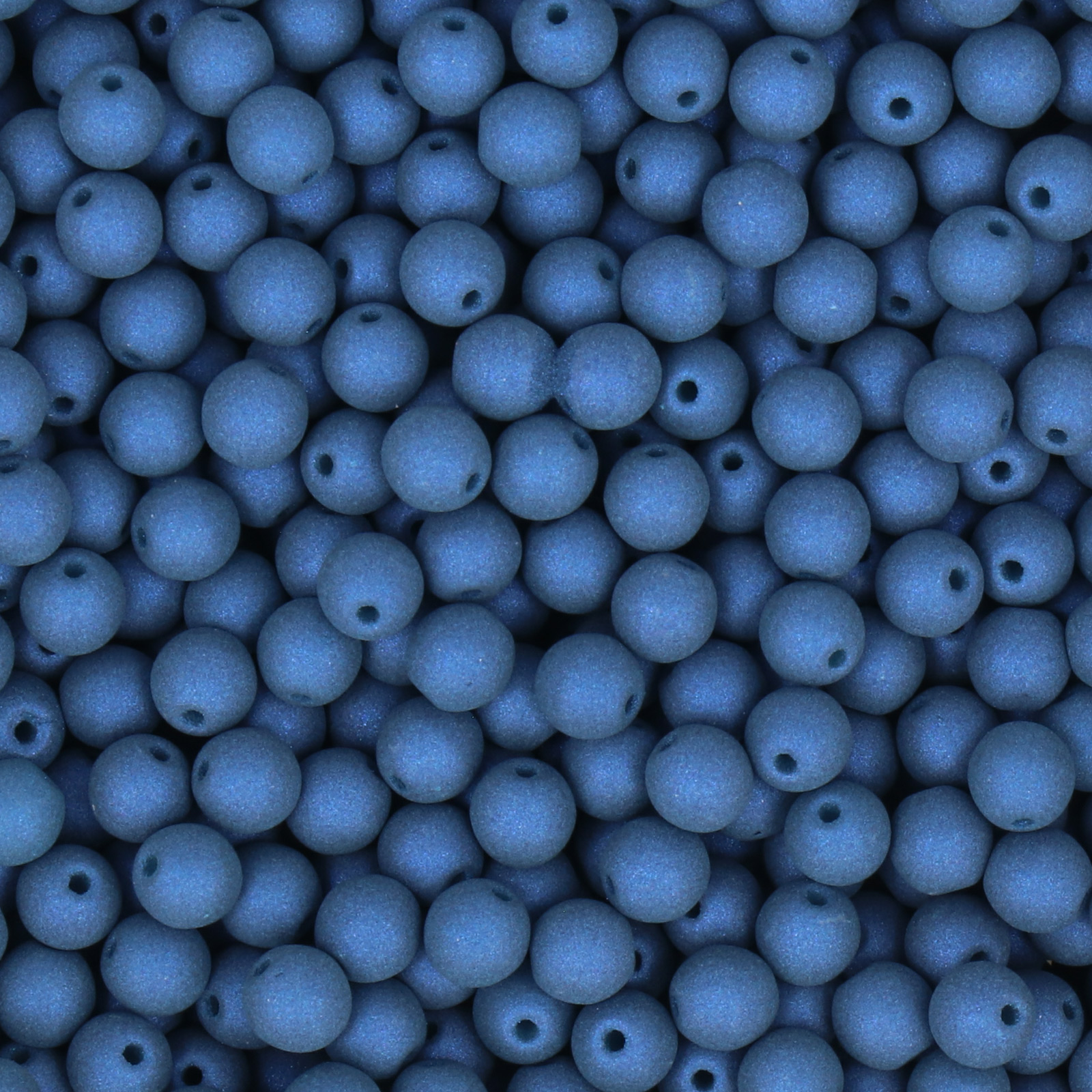czech glass druk beads - alabaster cobalt glaze round 4mm | 100pc