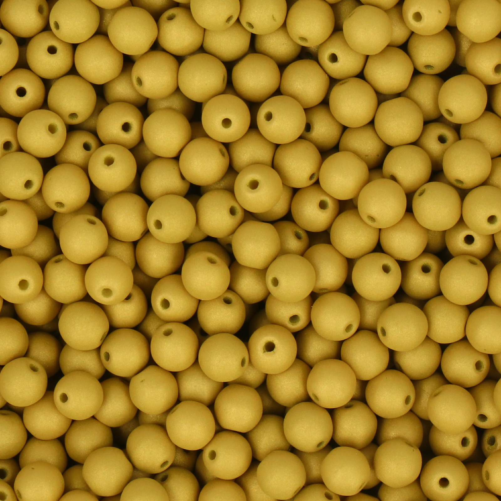 czech glass druk beads - alabaster golden olive round 4mm | 100pc