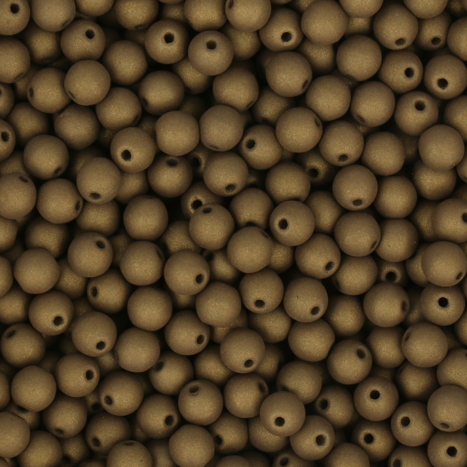 czech glass druk beads - alabaster golden mossy bark 4mm | 100pc