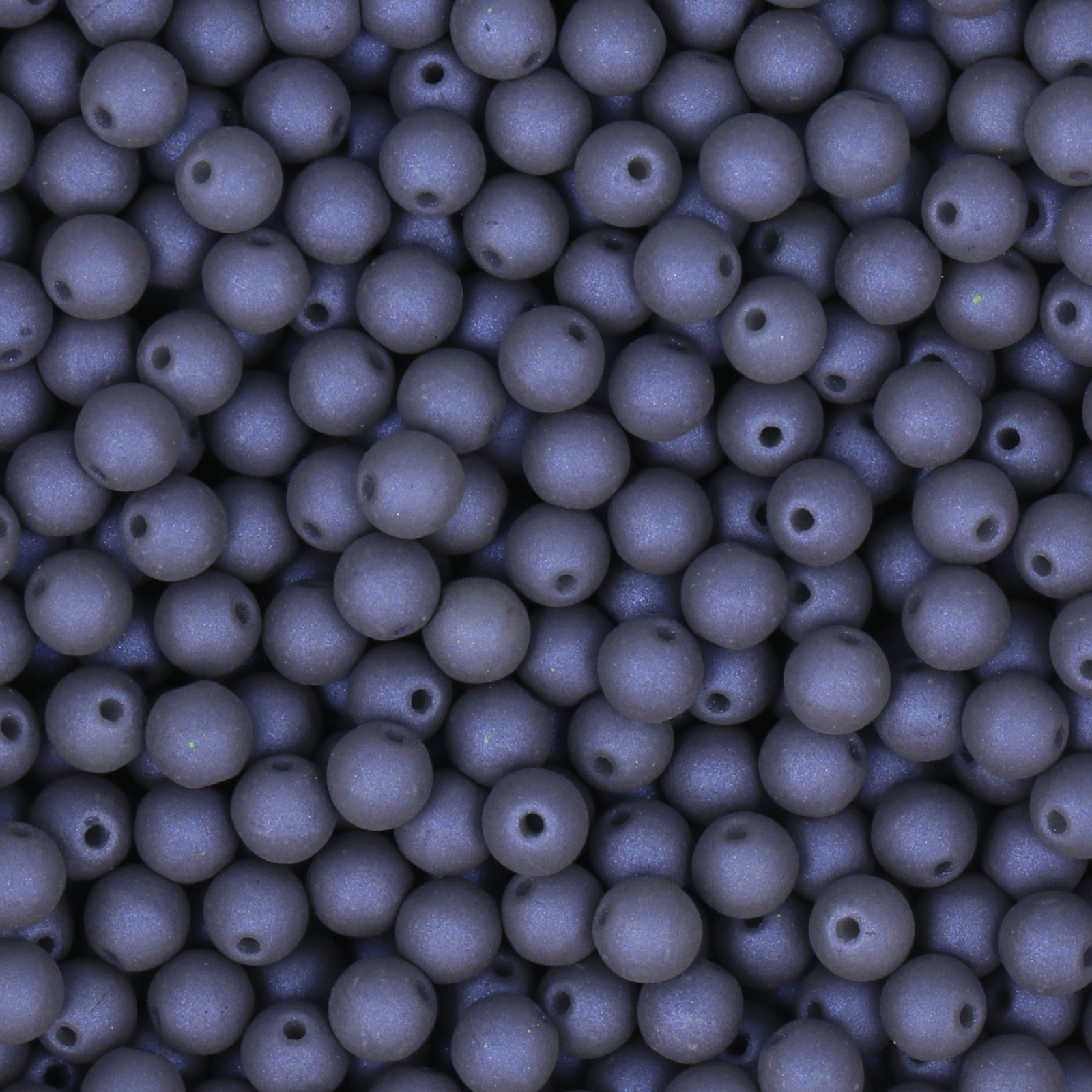 czech glass druk beads - alabaster moonlight blue round 4mm | 100pc