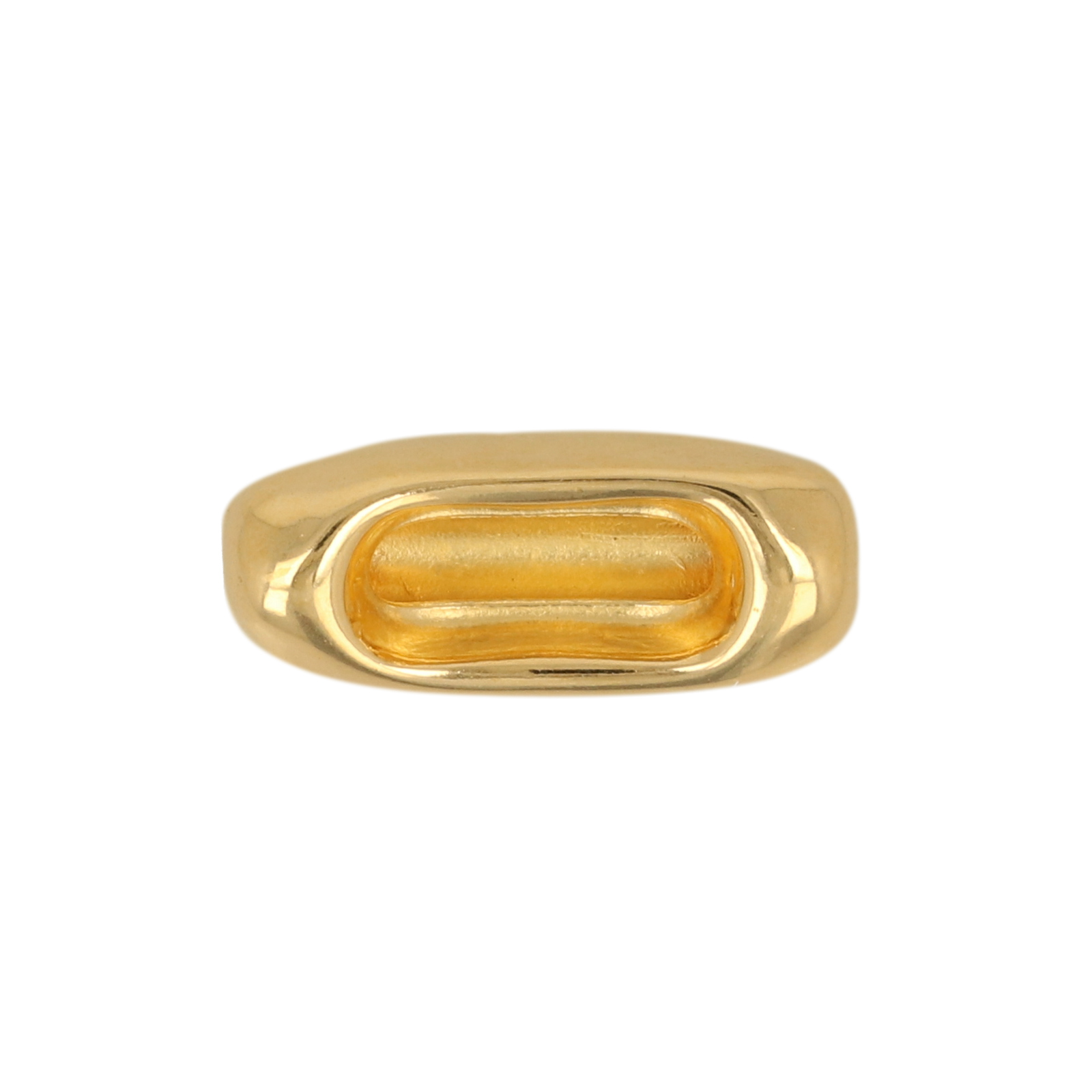 gold plated beads oval 16x7mm | 2pc