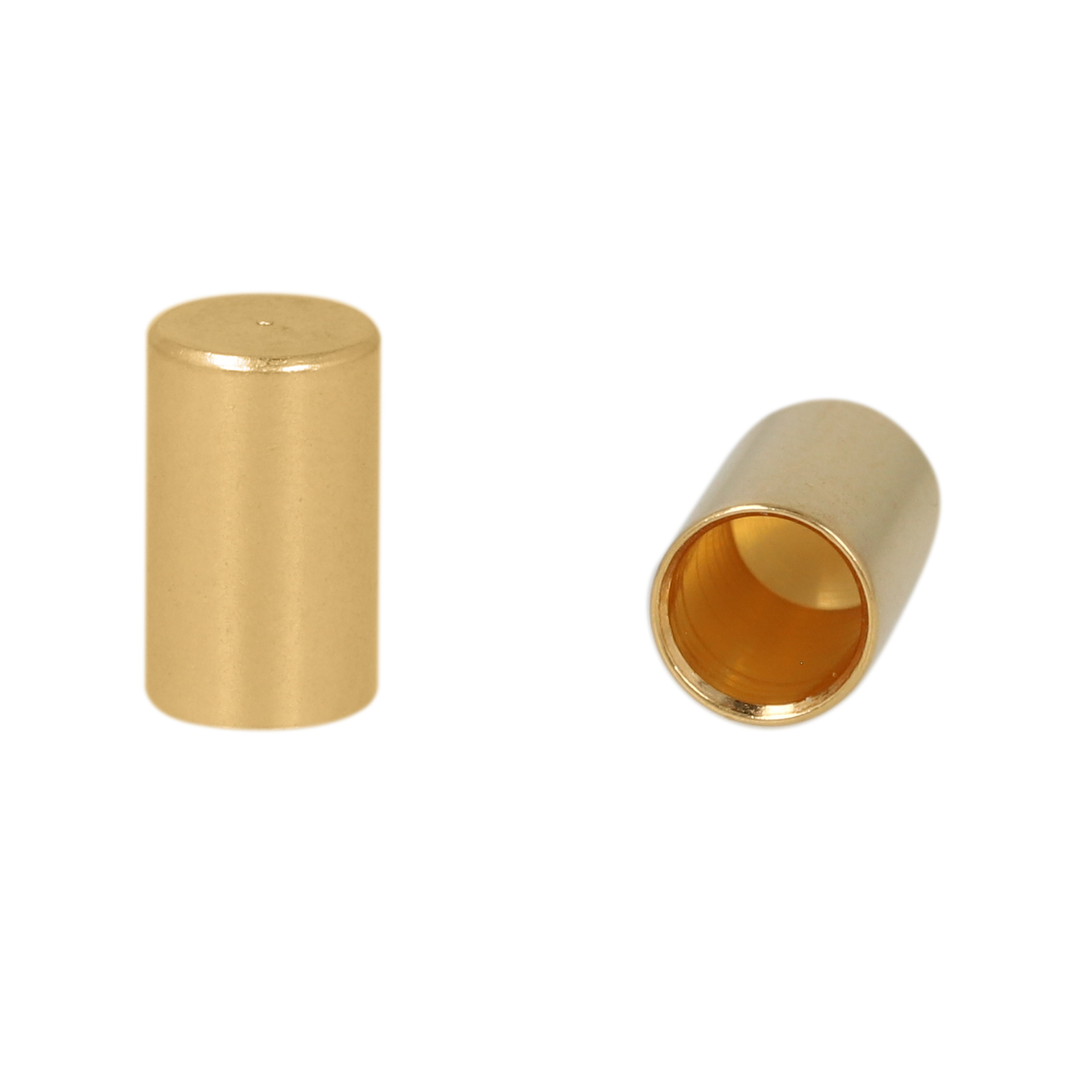 gold plated crimp end 10x6mm (width 5mm) | 2pc
