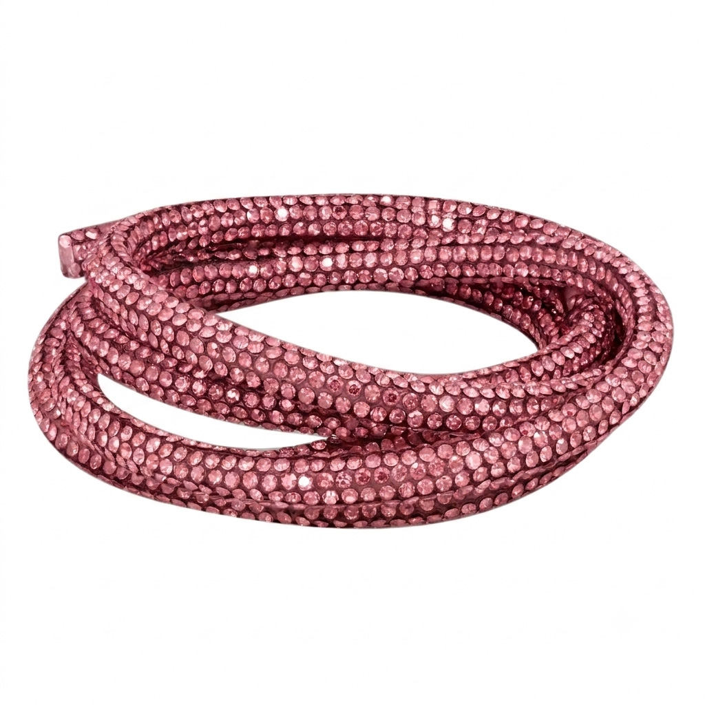 strassschnur für taschen - rose 6mm - 1mt | 1st