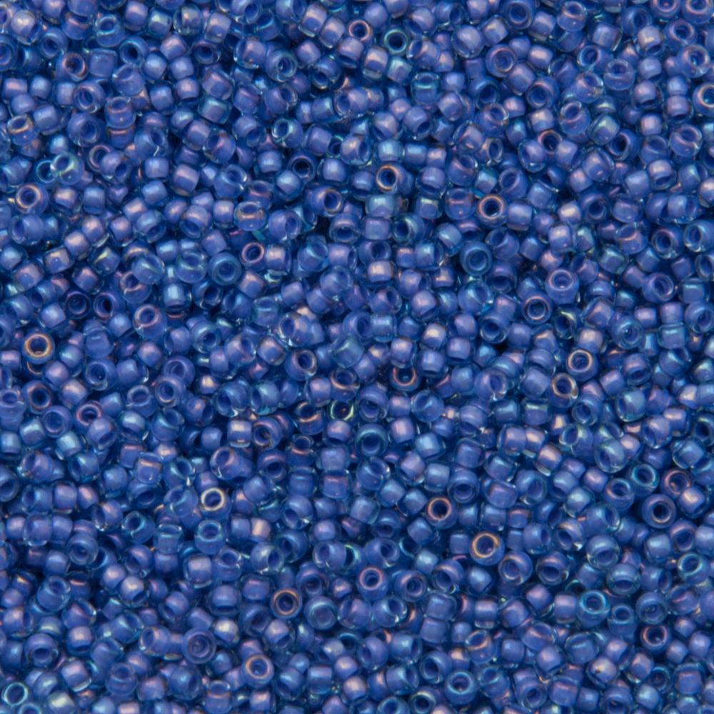 rocaille toho seed beads 15/0 - inside color light sapphire/opaque purple lined (934) | 10gr