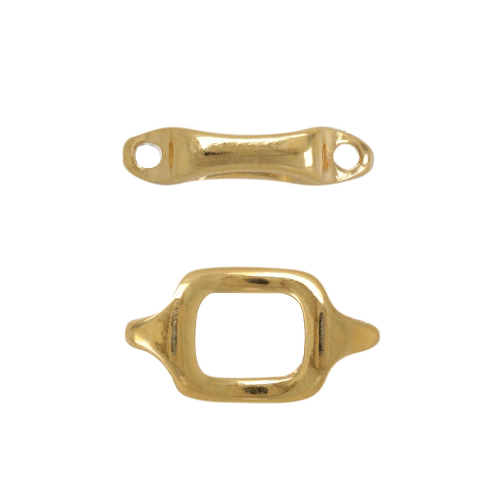 gold plated square link 15x8mm | 2pc