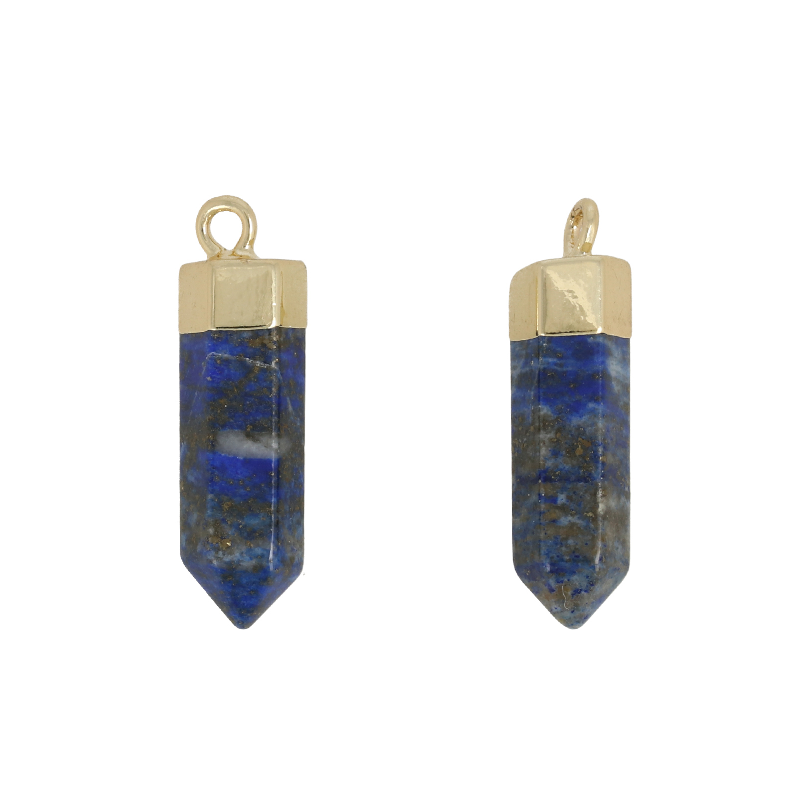 anhänger precious vergoldetdyed lapis facettiert pendel 20mm | 1st