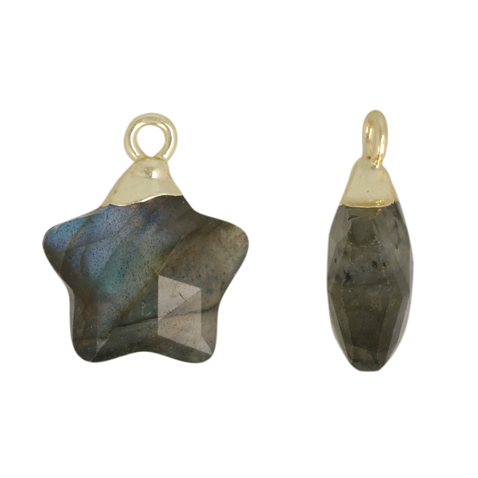 anhänger precious vergoldetlabradorit facettiert stern 15mm | 1st