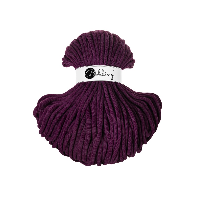 bobbiny jumbo braided cord - aubergine 9mm - 100mt | 1pc