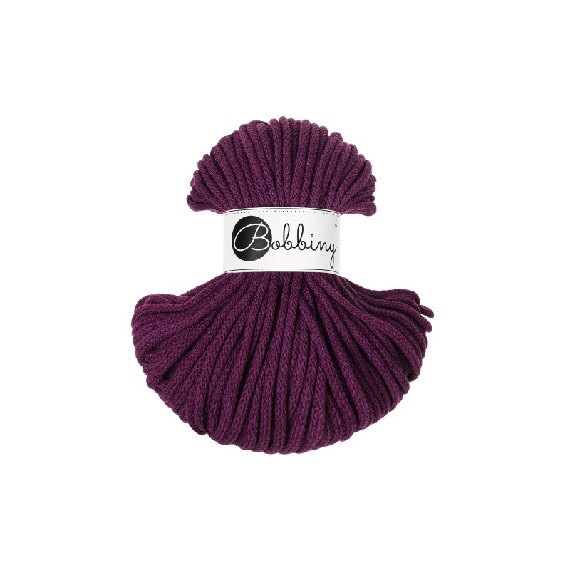 bobbiny premium braided cord - aubergine 5mm - 50mt | 1pc