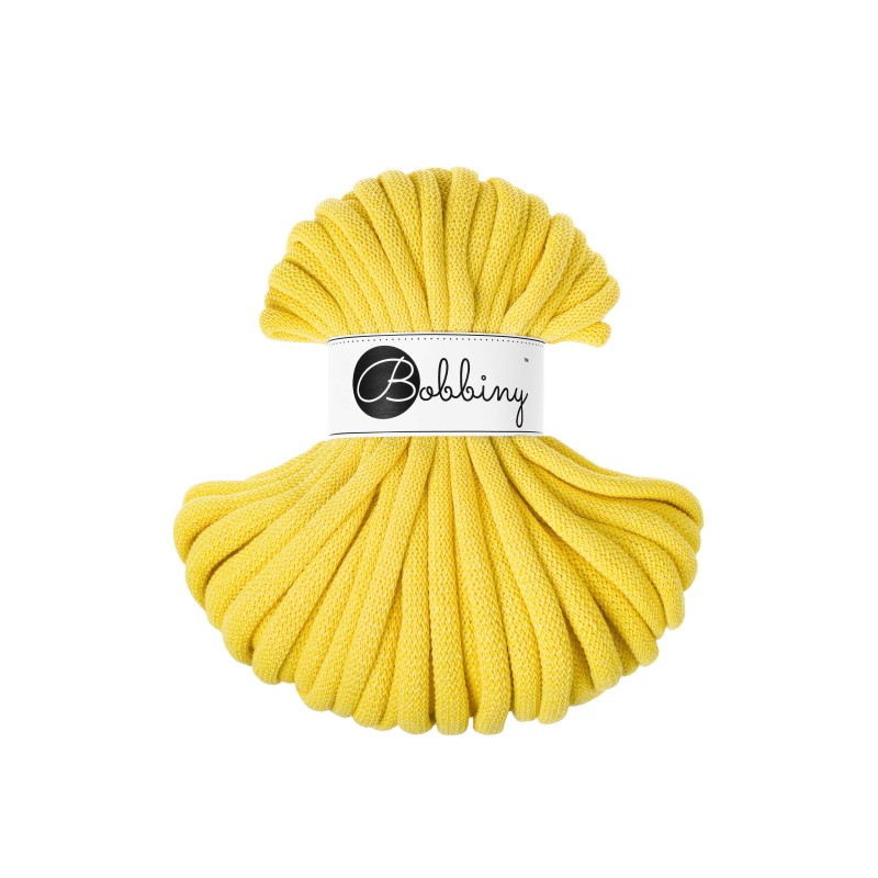 bobbiny jumbo braided cord - canary yellow 9mm - 30mt | 1pc