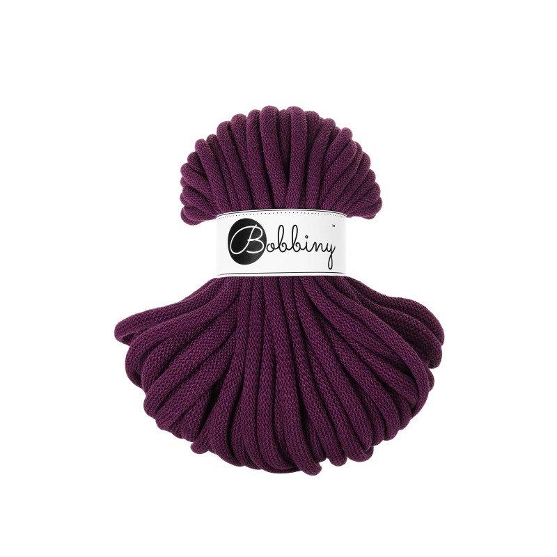 bobbiny jumbo braided cord - aubergine 9mm - 30mt | 1pc