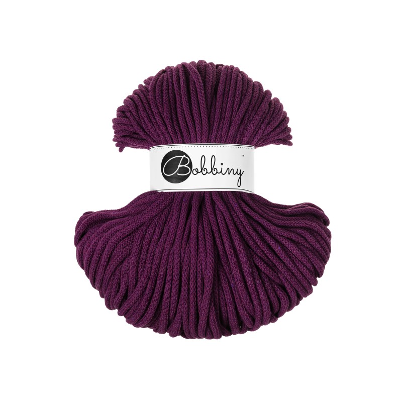 bobbiny premium braided cord - aubergine 5mm - 100mt | 1pc