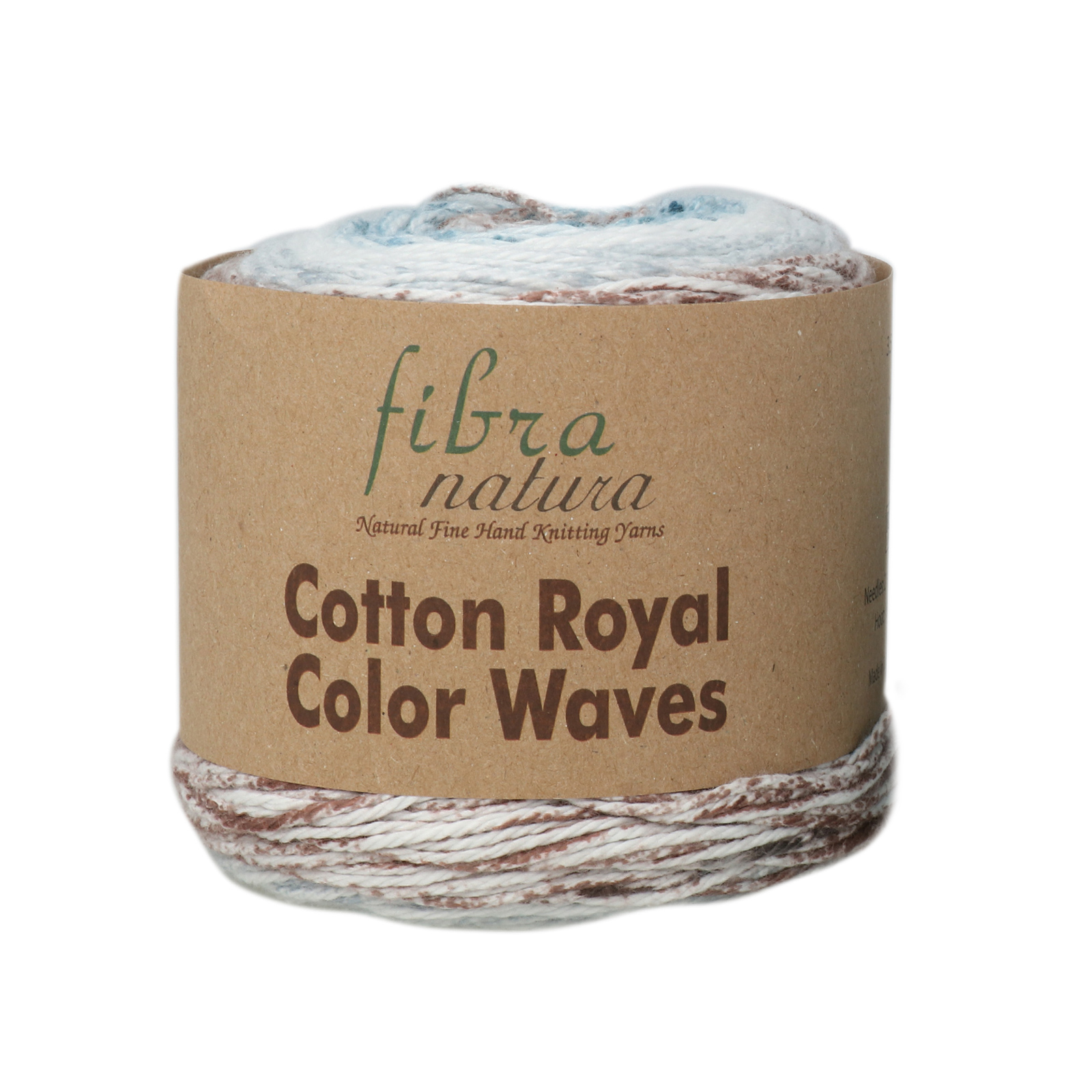 cotton royal color waves fibra natura - grey/brown/light blue/white (05) - 100gr (210mt) | 1pc