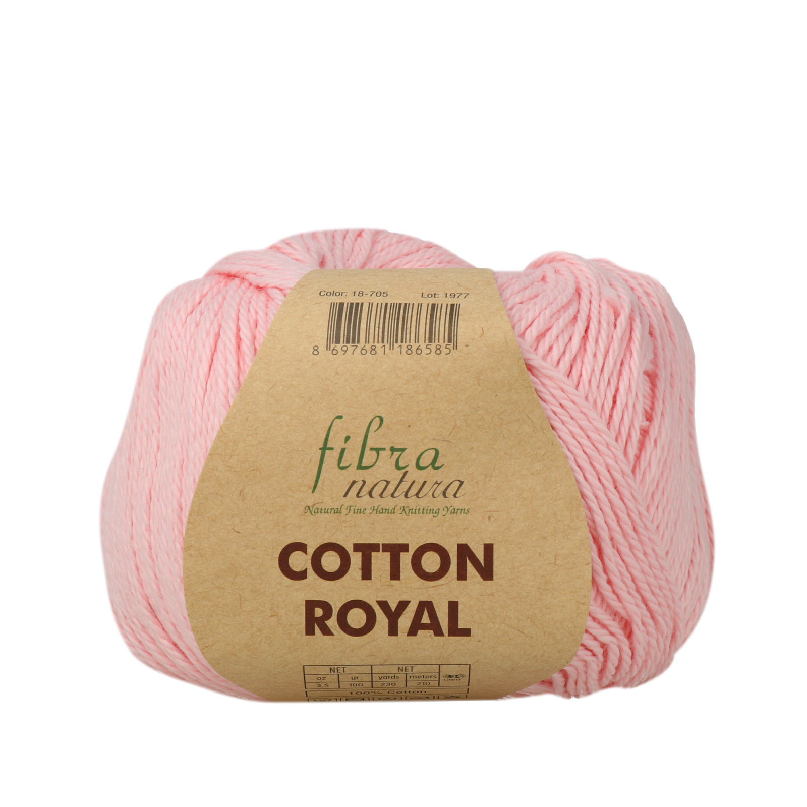 cotton royal fibra natura - baby pink (705) - 100gr (210mt) | 1pc