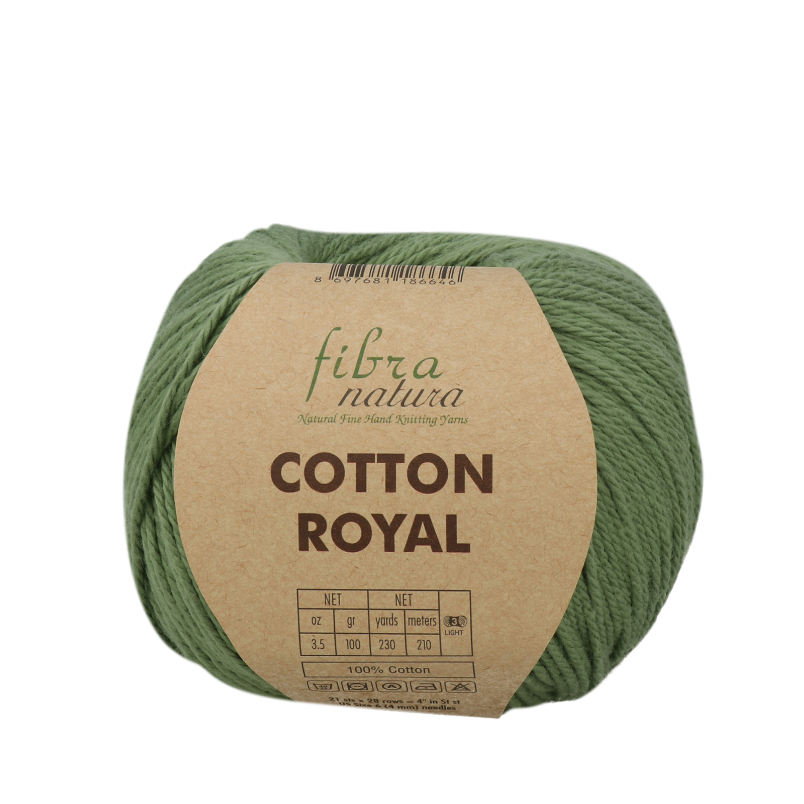 cotton royal fibra natura - avocado (710) - 100gr (210mt) | 1pc