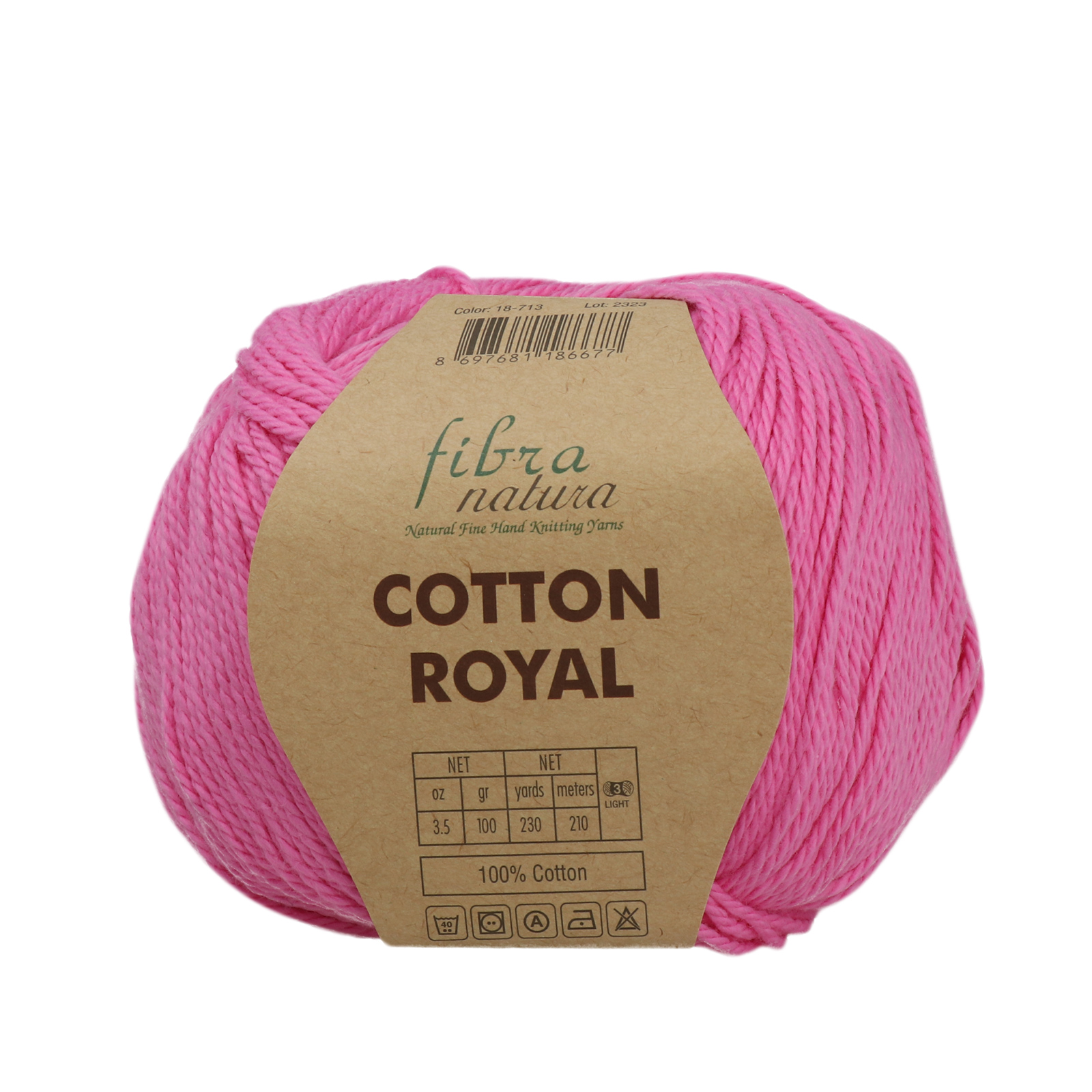 cotton royal fibra natura - rose (713) - 100gr (210mt) | 1pc