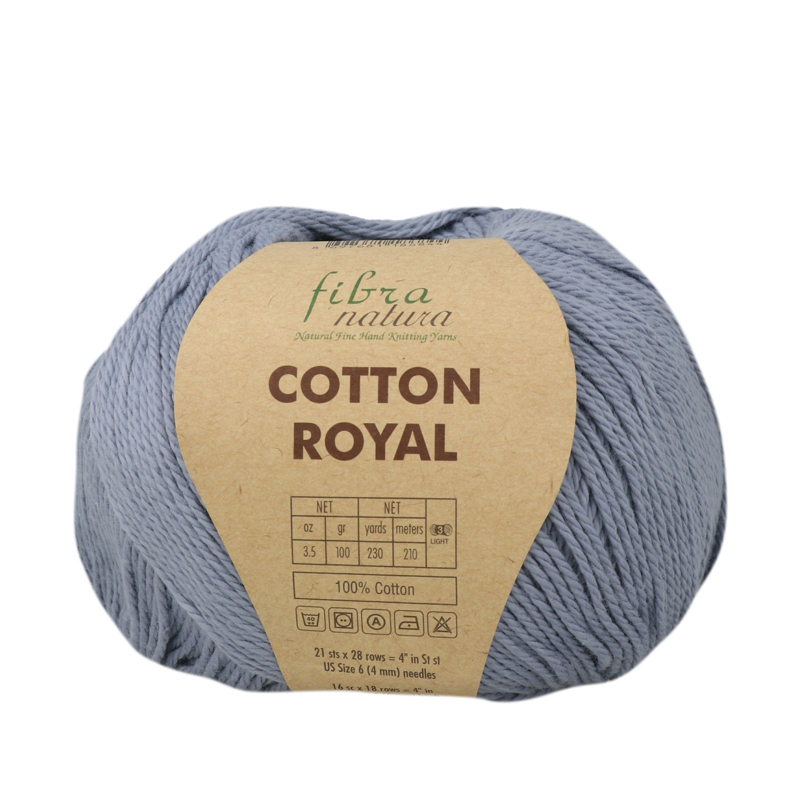 cotton royal fibra natura - grau (730) - 100gr (210mt) | 1st