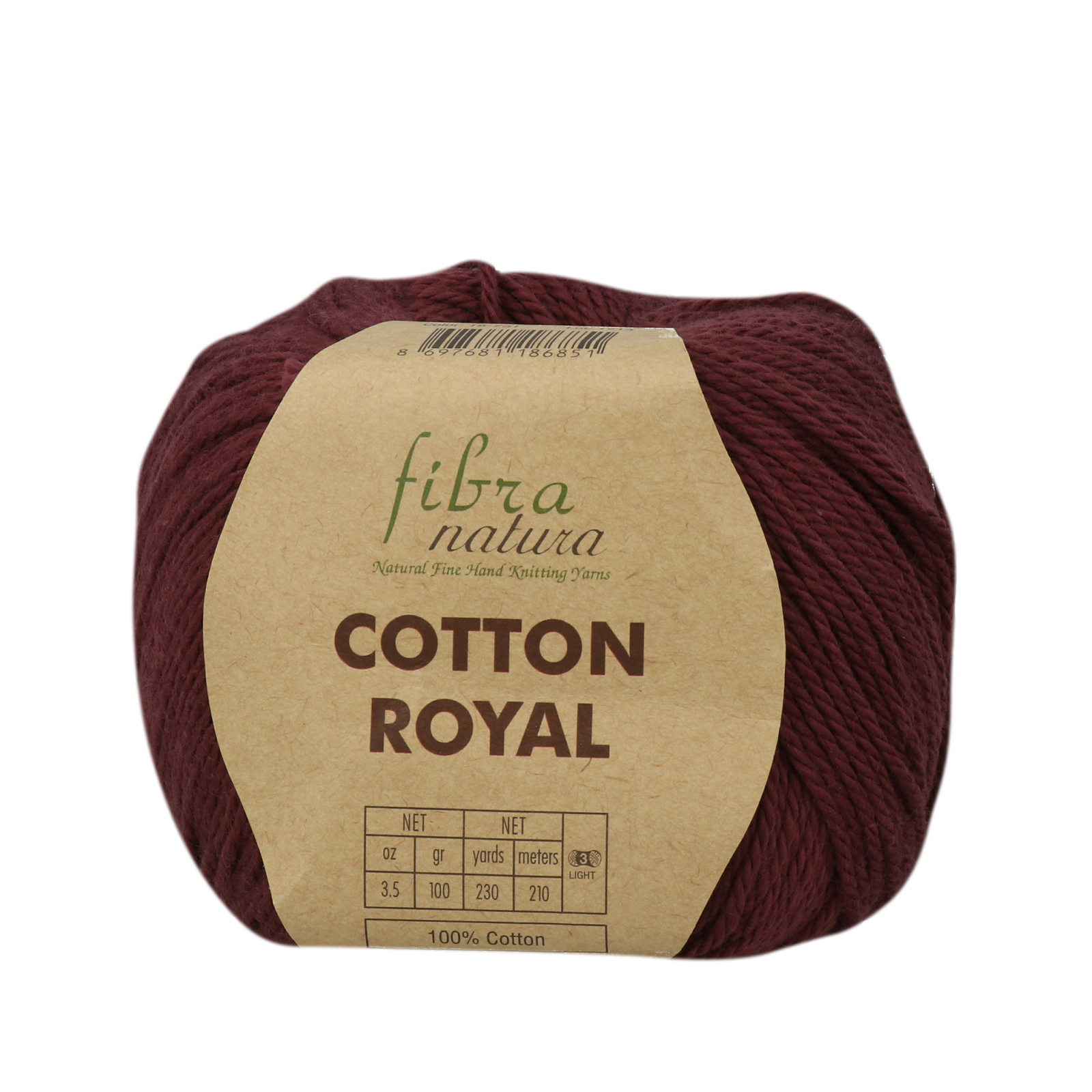 cotton royal fibra natura - brown (731) - 100gr (210mt) | 1pc