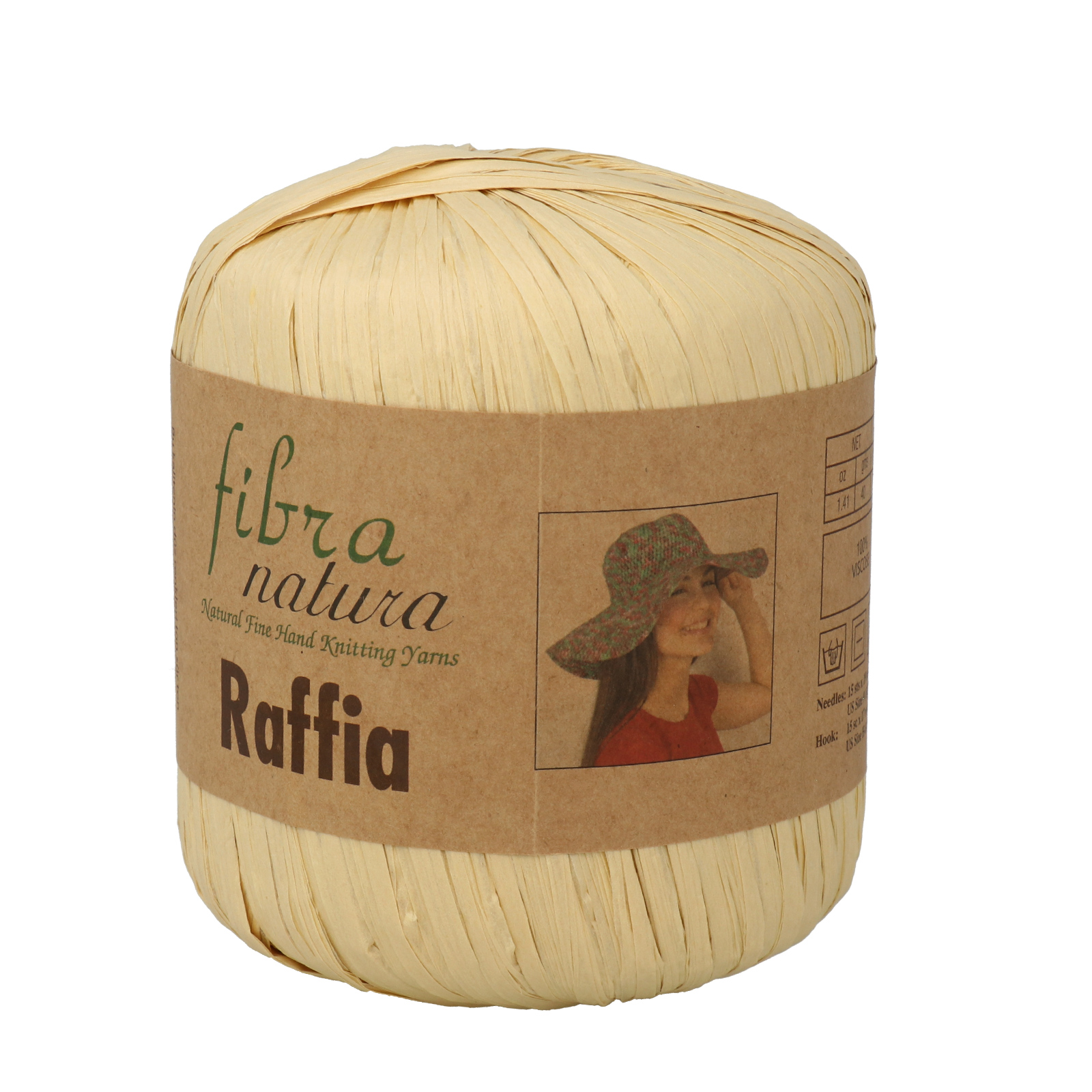 raffia fibra natura - natural (02) - 40gr (90mt) | 1pc