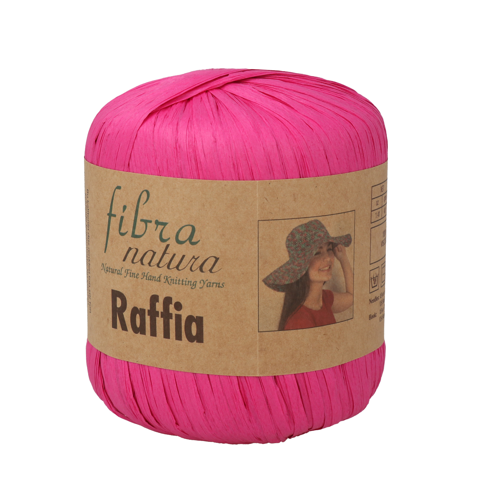 raffia fibra natura - fucsia (07) - 40gr (90mt) | 1pc