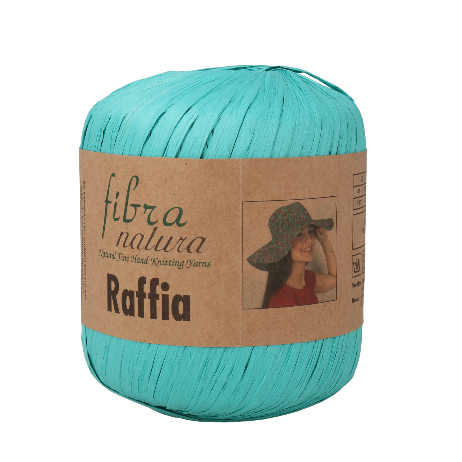 raffia fibra natura - türkis (09) - 40gr (90mt) | 1st