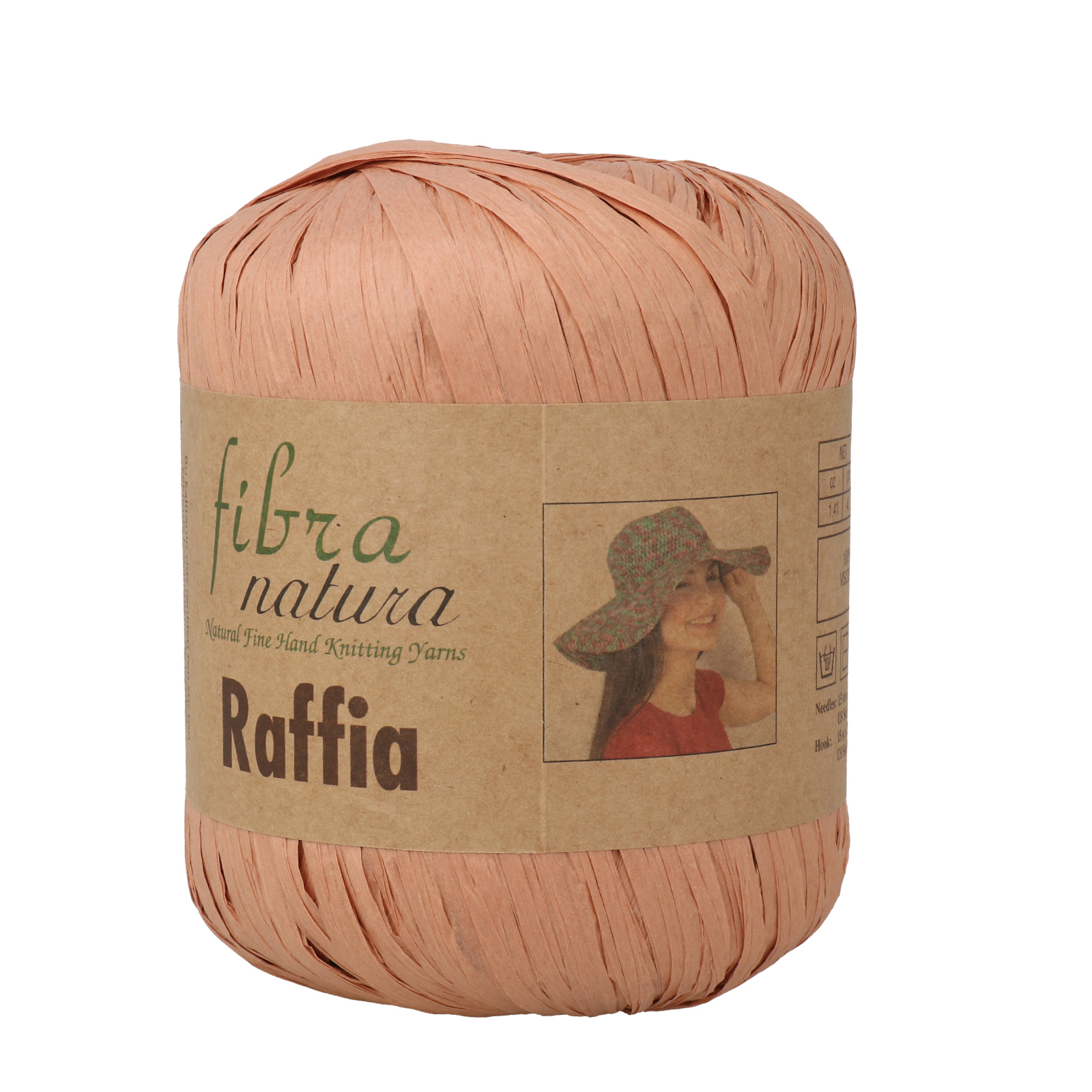 raffia fibra natura - apricot (24) - 40gr (90mt) | 1pc
