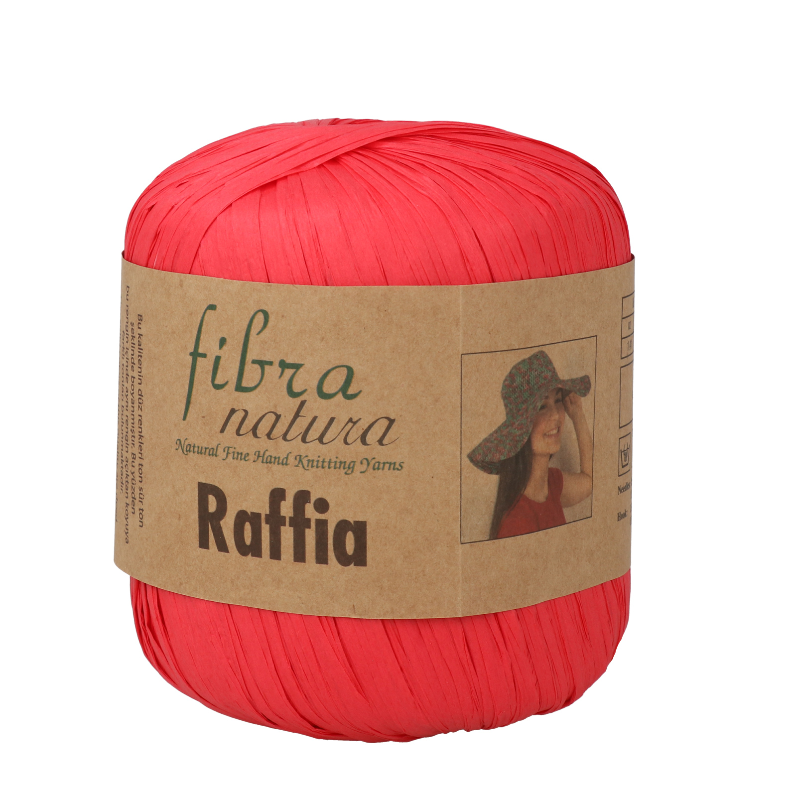 raffia fibra natura - red (26) - 40gr (90mt) | 1pc
