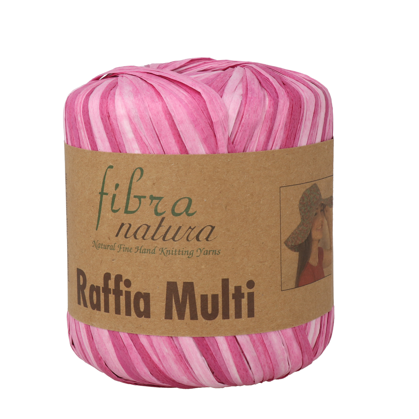 raffia multi fibra natura - mix rosa (16) - 35gr (80mt) | 1pc