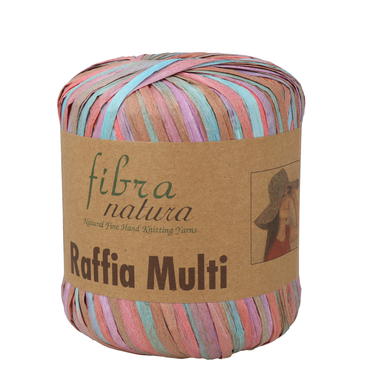 raffia multi fibra natura - mix pastel (10) - 35gr (80mt) | 1pc