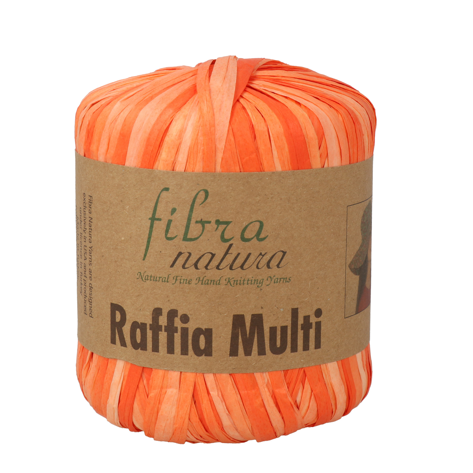 raffia multi fibra natura - mix orange (18) - 35gr (80mt) | 1pc