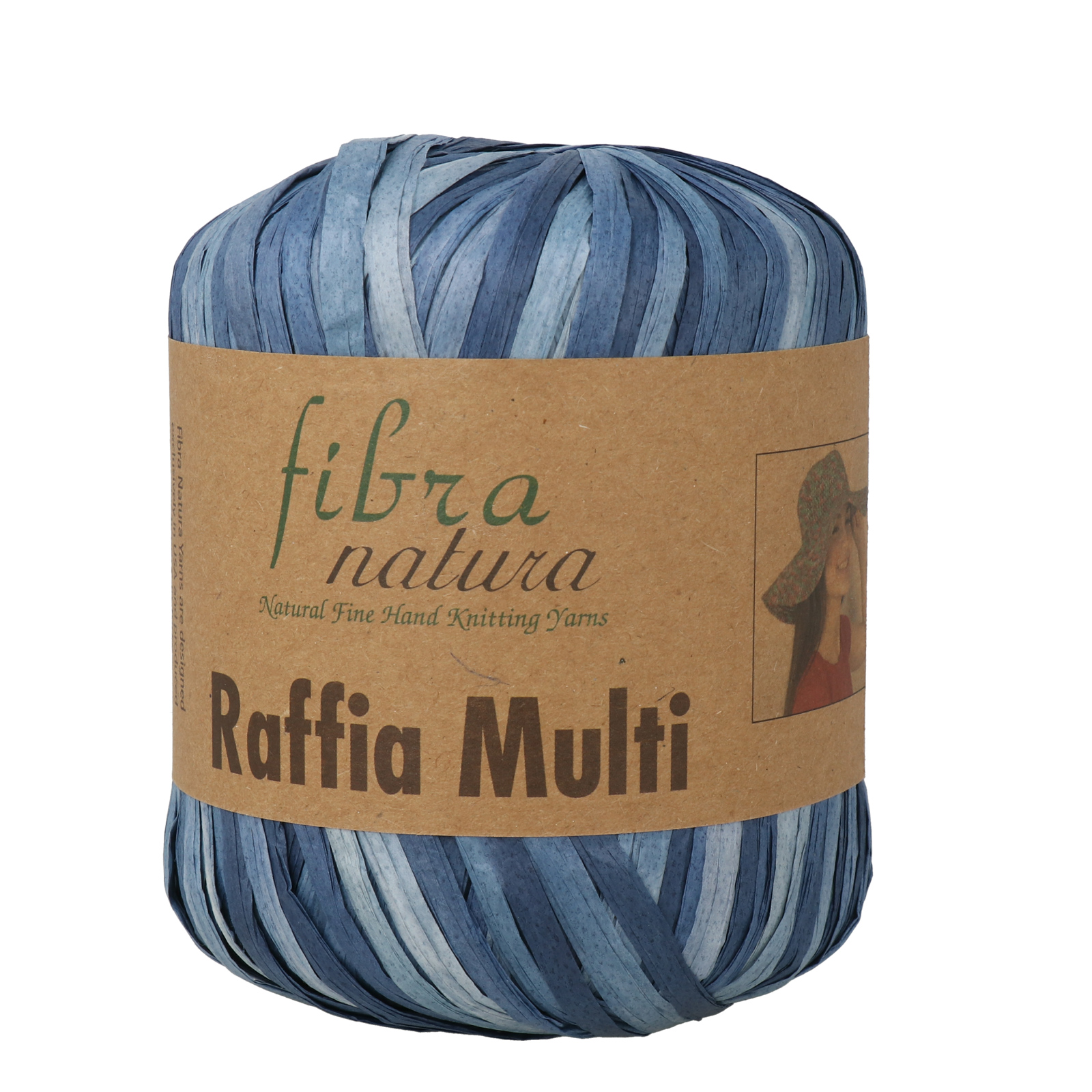 raffia multi fibra natura - blue (23) - 35gr (80mt) | 1pc