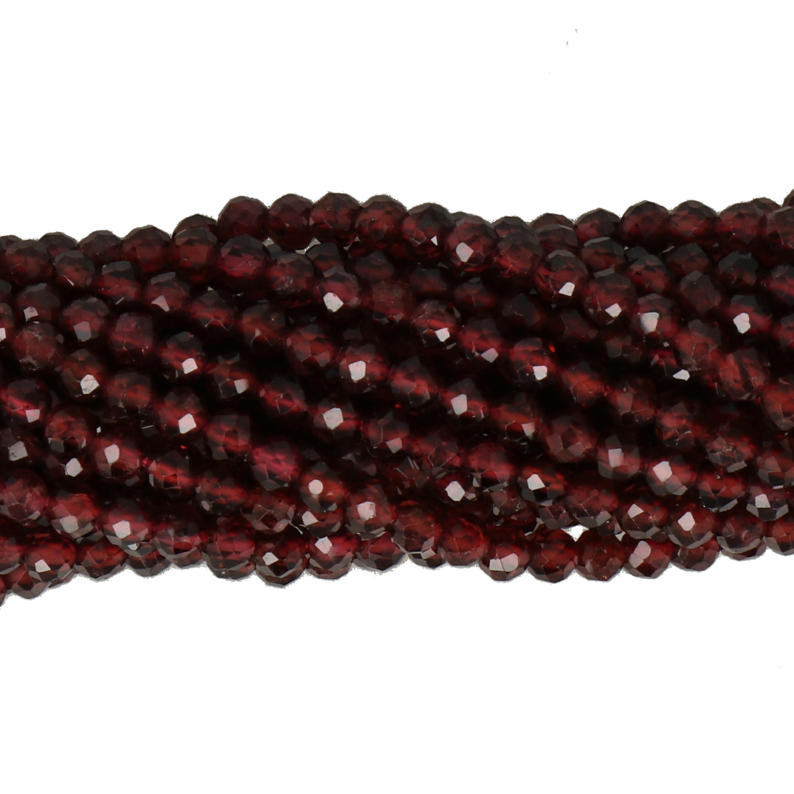 garnet faceted round 3-3,5mm | 15/16-inch strand