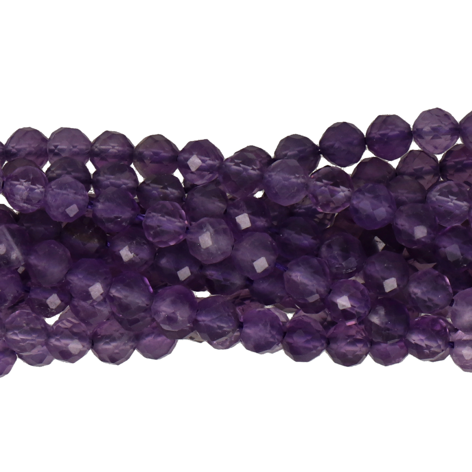 amethyst faceted round 4,5mm | 15/16-inch strand