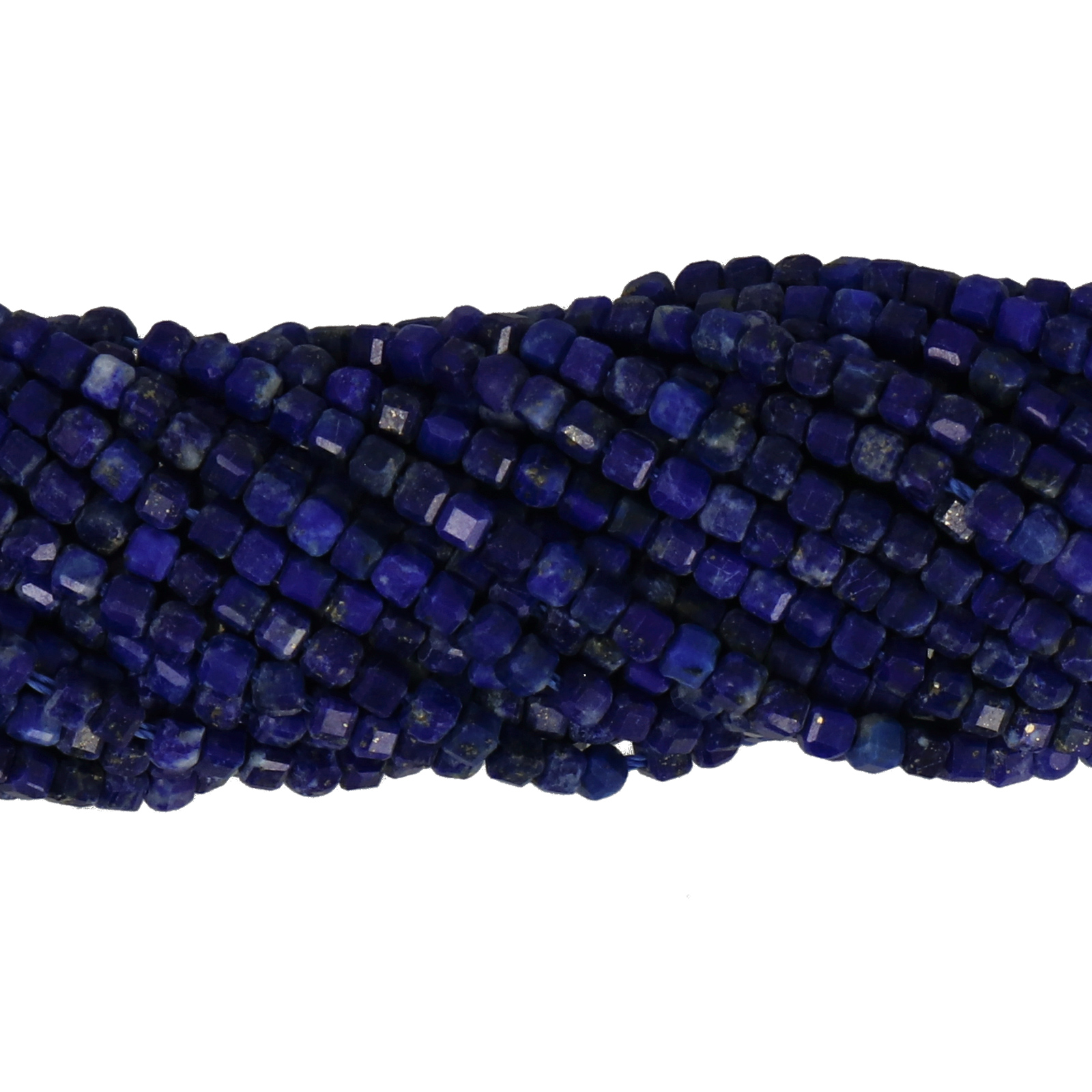 lapis lazuli facettierte würfel 2,5mm | strang 38/40cm