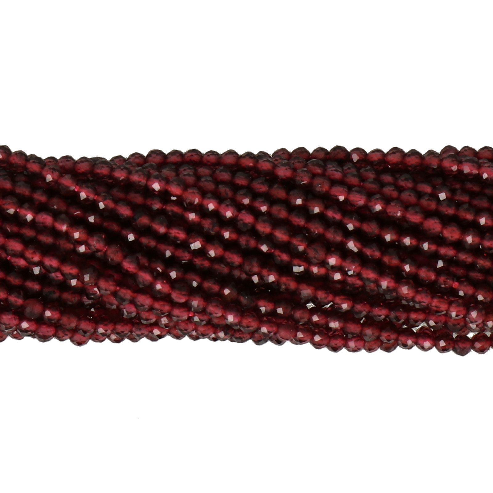 granat facettiertes runde 2mm | strang 38/40cm