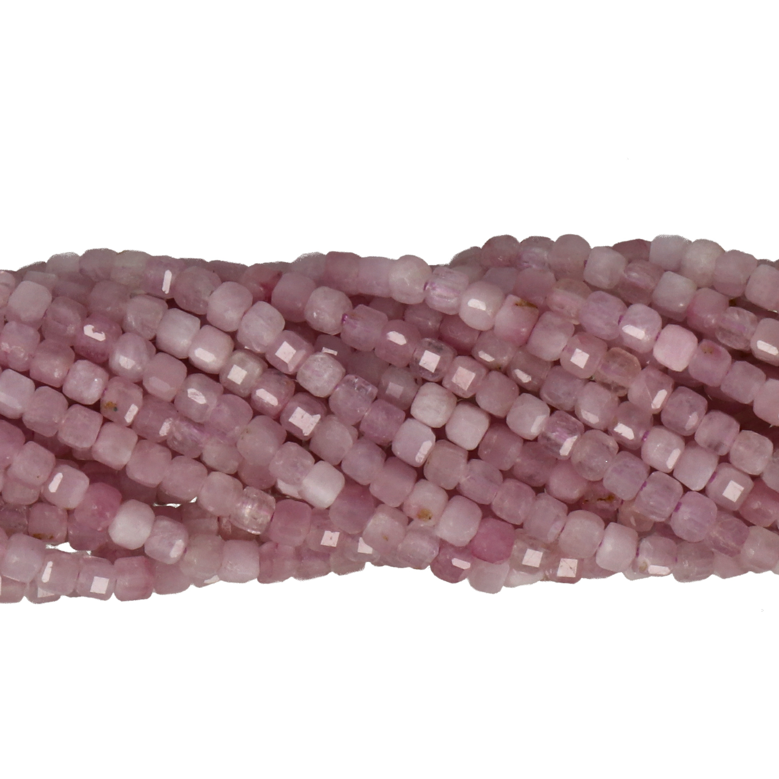 kunzit facettierte würfel 2-2,5mm | strang 38/40cm