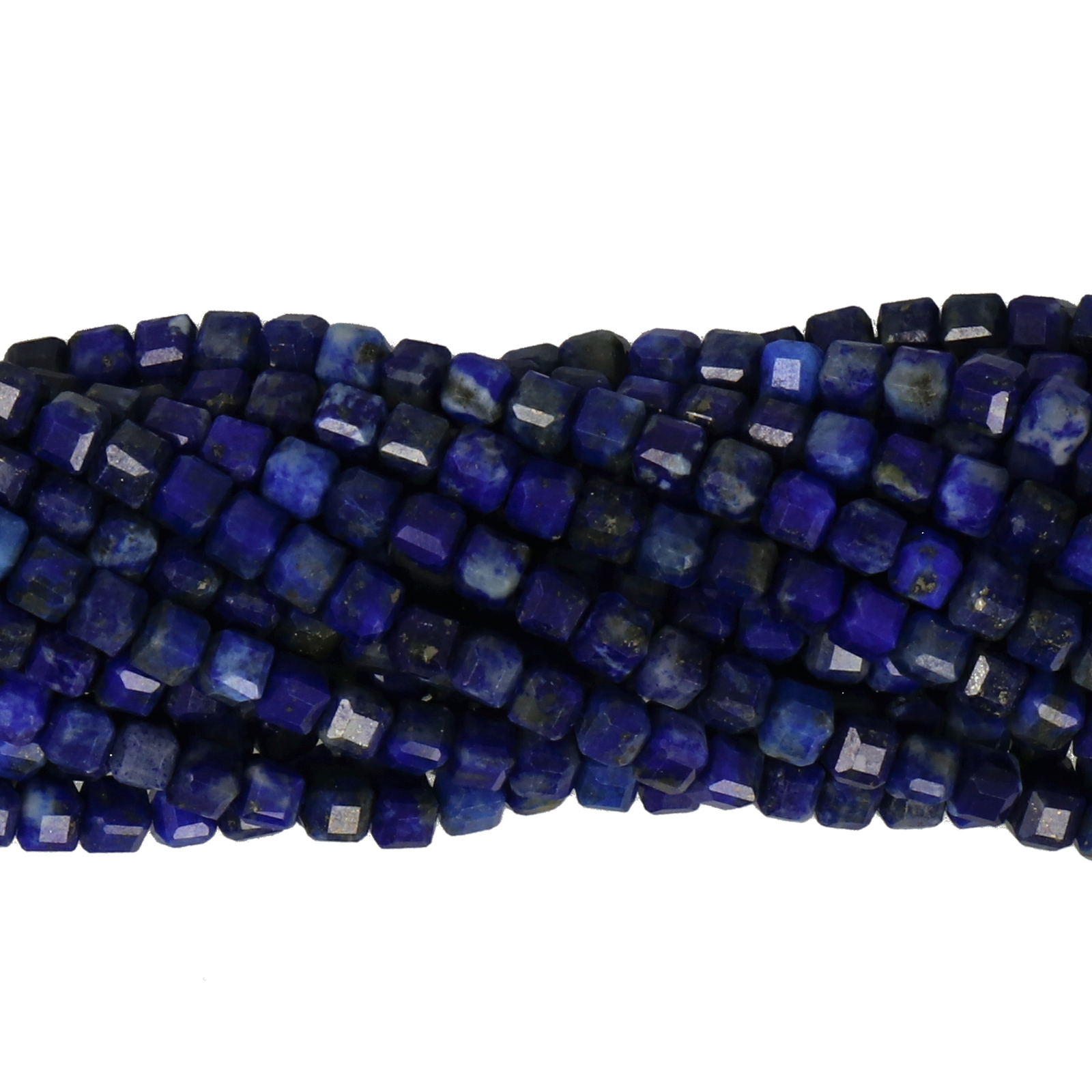 lapis lazuli facettierte würfel 3mm | strang 38/40cm