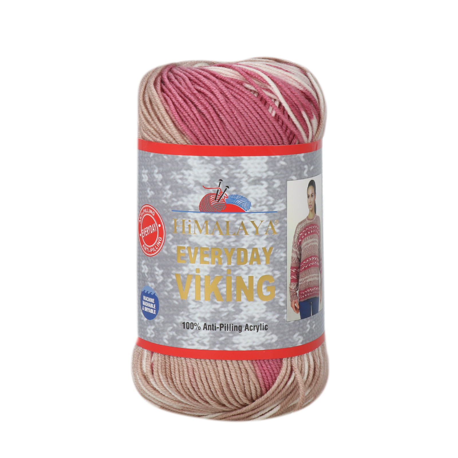 himalaya everyday viking - rot/creme/nuss (70514) - 100gr (250mt) | 1st
