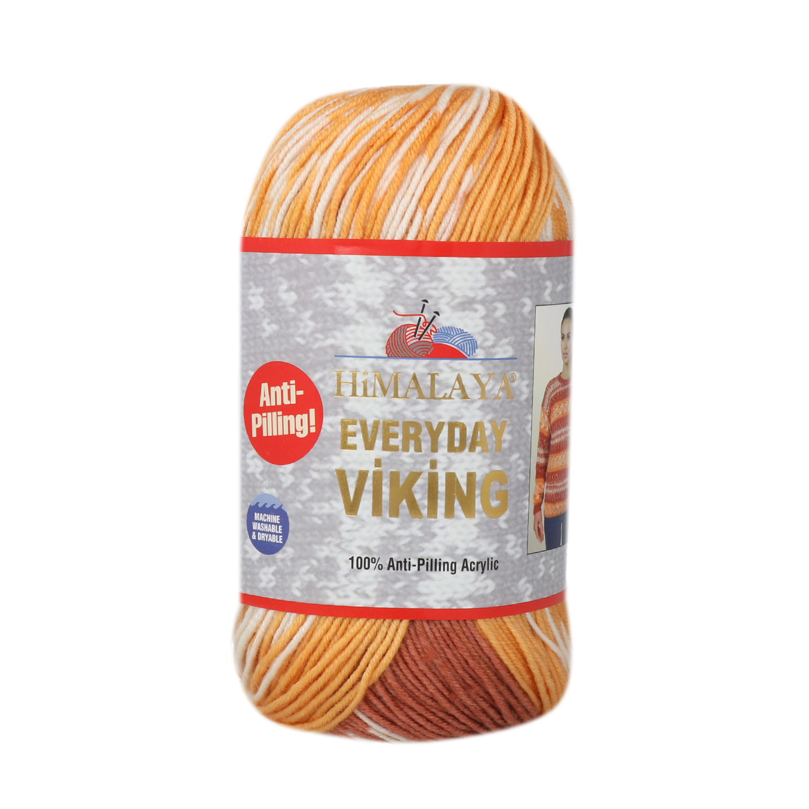 himalaya everyday viking - orange/weiß/lachs (70501) - 100gr (250mt) | 1st