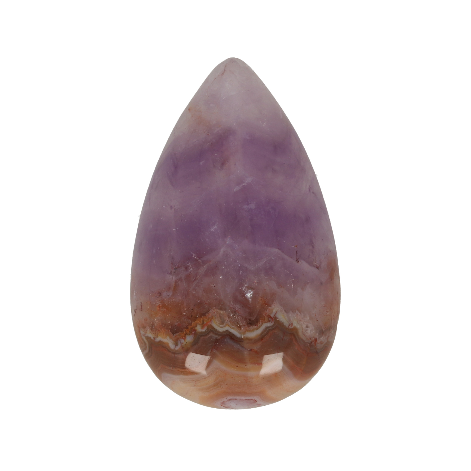 amethyst agate cabochon smooth drop 40x25mm | 1pc
