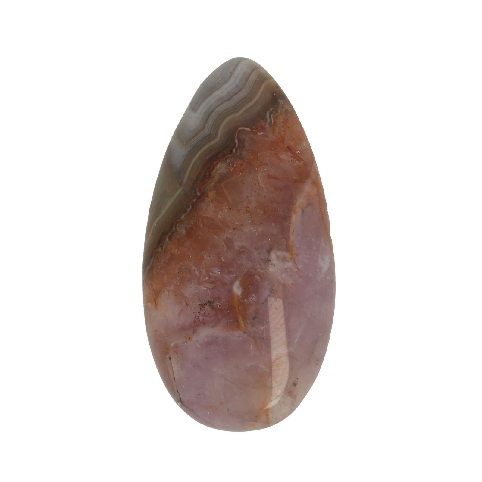 amethyst agate cabochon smooth drop 35x18mm | 1pc